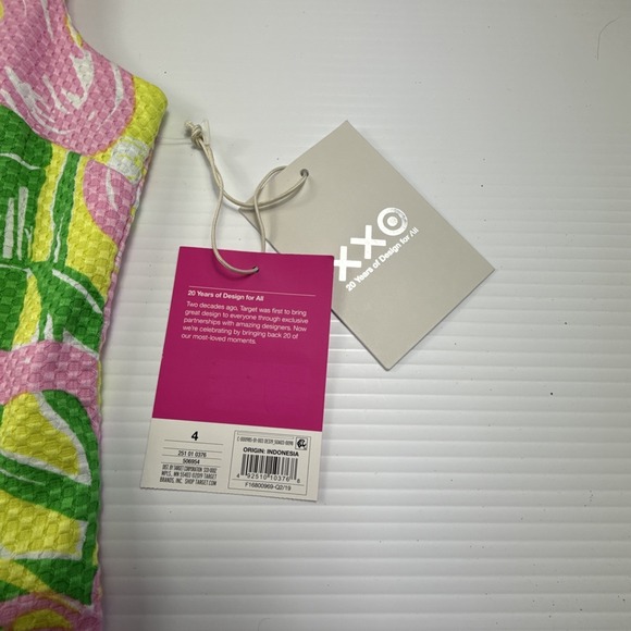 NWT Lilly Pulitzer By Target Large Flamingo Fan Dance Shift Dress Women's 4 - Picture 3 of 8